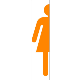 STICKER Toilette femme jaune foncé