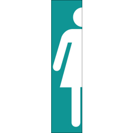 STICKER Toilette femme fond bleu vert
