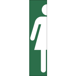 STICKER Toilette femme fond vert
