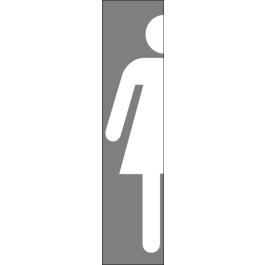 STICKER Toilette femme fond gris