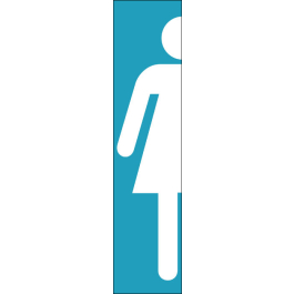 STICKER Toilette femme fond bleu clair