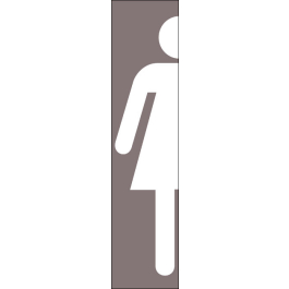 STICKER Toilette femme fond taupe