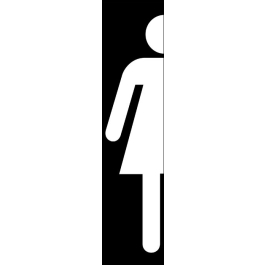 STICKER Toilette femme fond noir