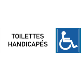 Plaque de porte classique Toilettes-Handicapés