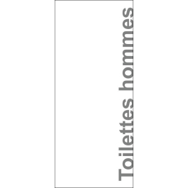 STICKER Toilettes hommes modèle texte gris