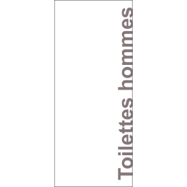 STICKER Toilettes hommes modèle texte taupe