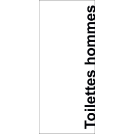 STICKER Toilettes hommes modèle texte noir