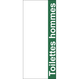STICKER Toilettes hommes modèle texte fond vert