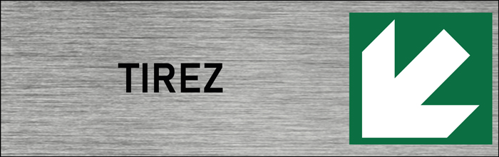 Plaque de porte tirez 2