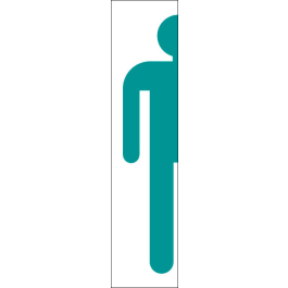 STICKER Toilette homme bleu vert