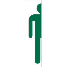 STICKER Toilette homme vert