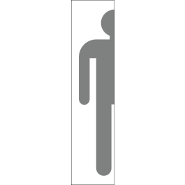 STICKER Toilette homme gris