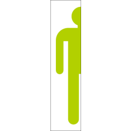 STICKER Toilette homme vert clair