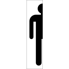 STICKER Toilette homme noir