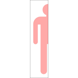 STICKER Toilette homme rose
