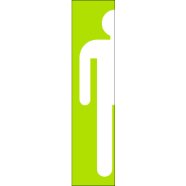 STICKER Toilette homme fond vert clair
