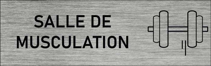 Plaque de porte Salle de musculation