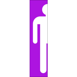 STICKER Toilette homme fond violet