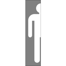STICKER Toilette homme fond gris