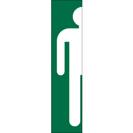 STICKER Toilette homme fond vert
