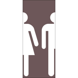 STICKER Toilette femme-homme fond taupe