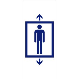 STICKER ascenseur-solo bleu