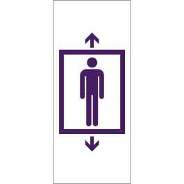 STICKER ascenseur-solo violet