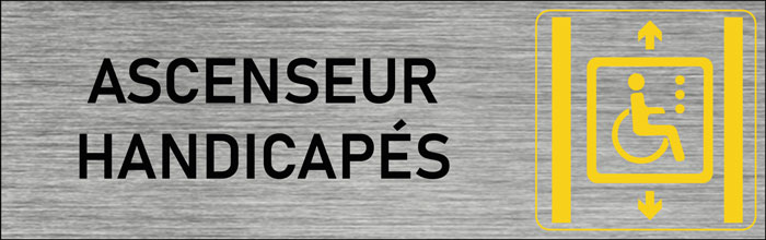 Plaque de porte Ascenseur handicapés