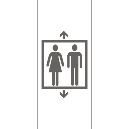 STICKER ascenseur-couple gris