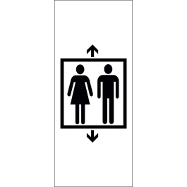 STICKER ascenseur-couple noir