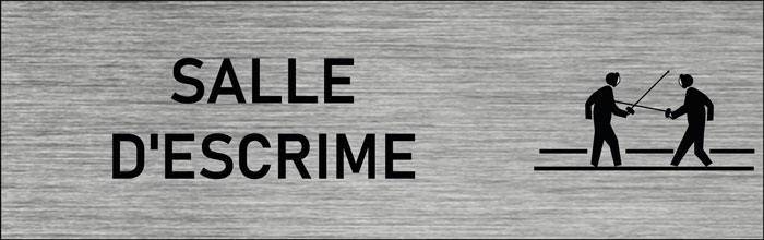 Plaque de porte Salle d'escrime