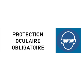 Plaque de porte classique Protection oculaire obligatoire