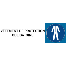 Plaque de porte classique Vêtement de protection obligatoire