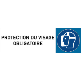 Plaque de porte classique Protection du visage obligatoire