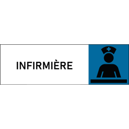 Plaque de porte classique Infirmière