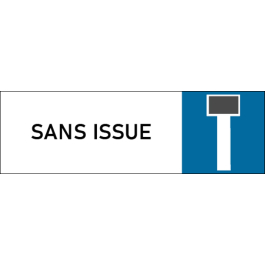Plaque de porte classique Sans issue