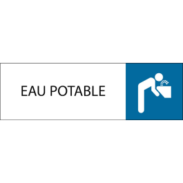 Plaque de porte classique Eau potable