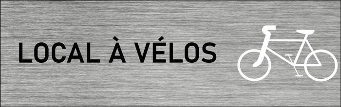 Plaque de porte Local à vélos