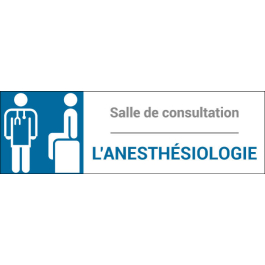 Plaque de porte classique Anesthésiologie