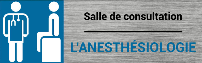 Plaque de porte Anesthésiologie