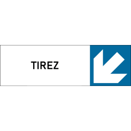 Plaque de porte classique Tirez