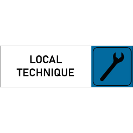 Plaque de porte classique Local technique