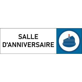 Plaque de porte classique Salle d'anniversaire