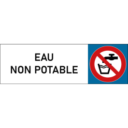 Plaque de porte classique Eau non potable