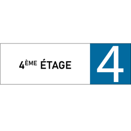 Plaque de porte classique 4ème étage