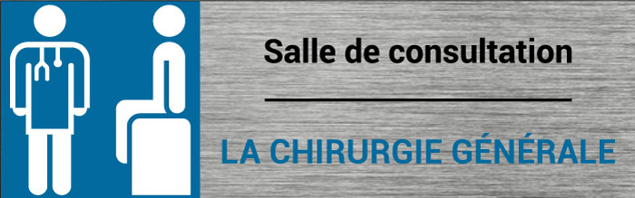 Plaque de porte Chirurgie générale
