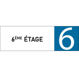 Plaque de porte classique 6ème étage