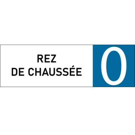 Plaque de porte classique Rez de chaussée