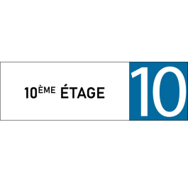 Plaque de porte classique 10ème étage