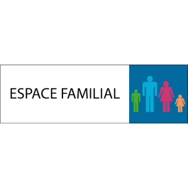 Plaque de porte classique Espace familial